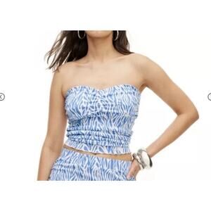 Diane von Furstenberg Target Blue Sea Twig Tube Tank Top Size XS Spring Break